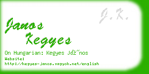 janos kegyes business card